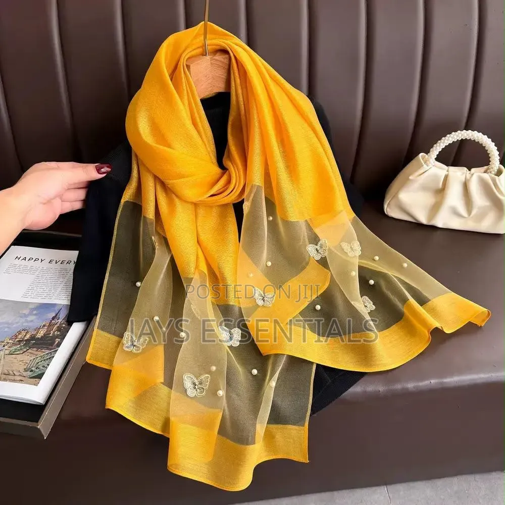Pear and Butterfly Detailed Scarfs