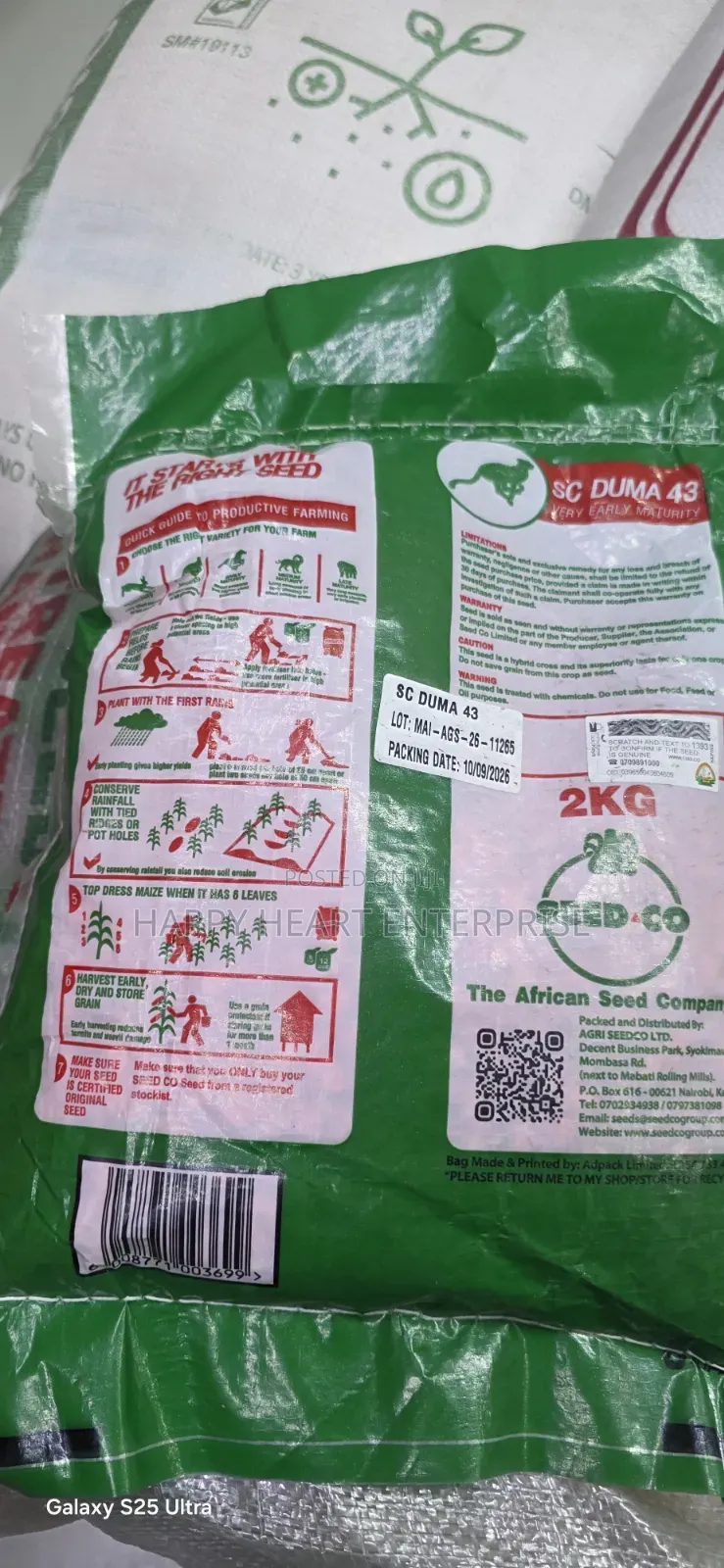 Sc Duma 43 2kg Hybrid Maize Seed