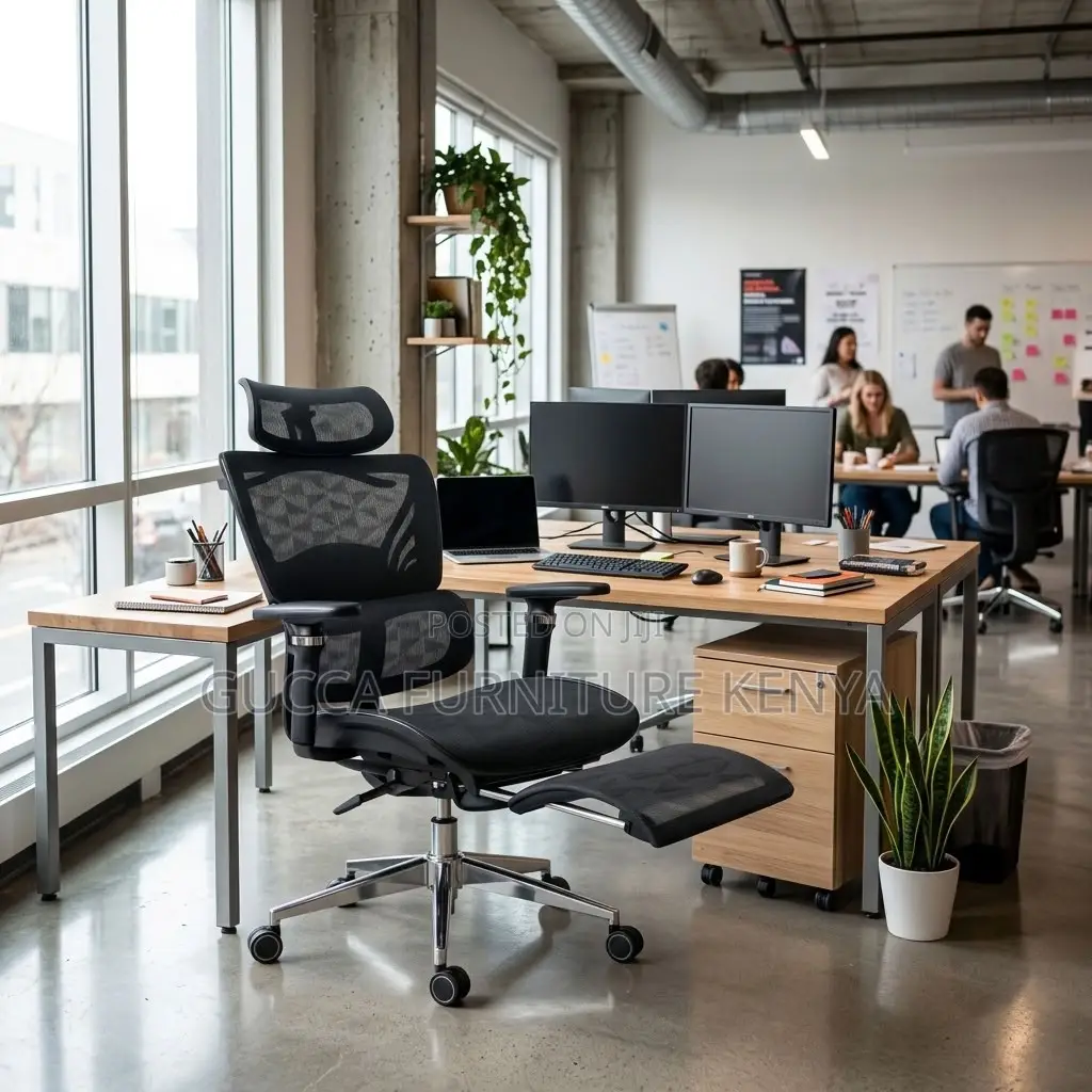 Office Full Mesh Footrest Chair