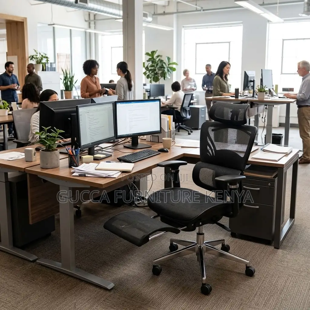 Office Full Mesh Footrest Chair