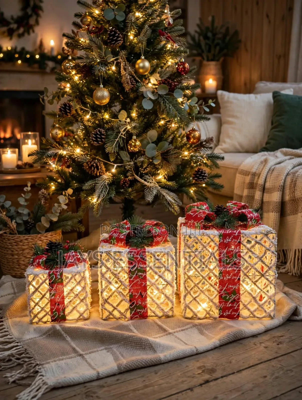 3pcs Lighting Christmas Gift Box