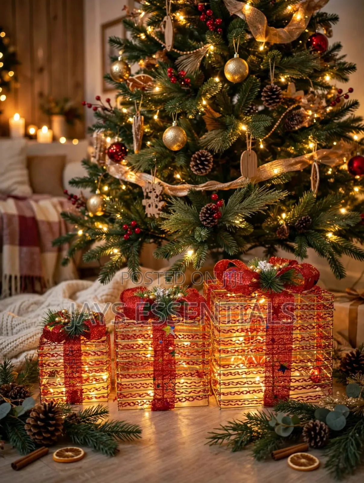 3pcs Lighting Christmas Gift Box