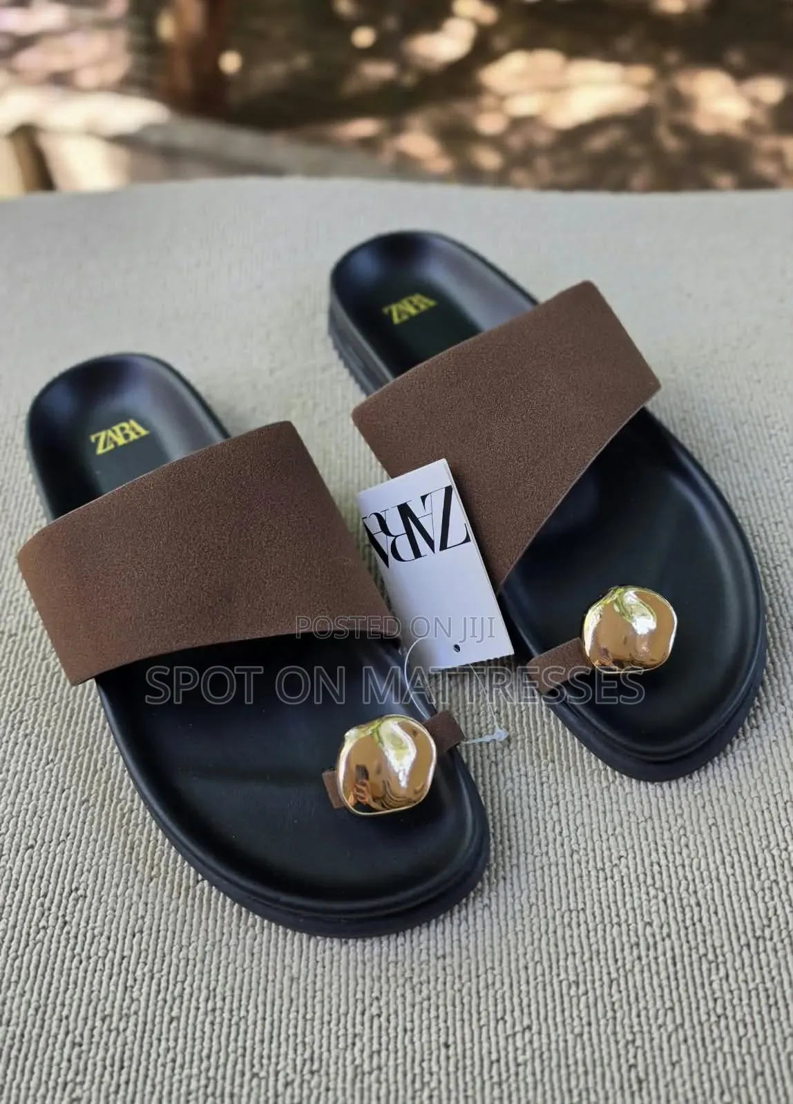 Zara Toe Ring Gold Decor Sandals. Sizes 37-42. Countrywide Delivery!