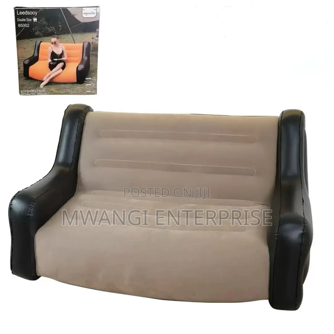 Inflatable 1-Seater Sofa With Armrests + Free Pump