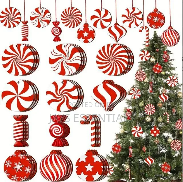 12pcs Wooden Christmas Tree Decor