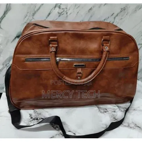 Premium Leather Travel Duffle Bag
