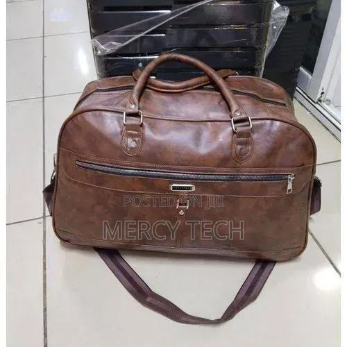 Premium Leather Travel Duffle Bag