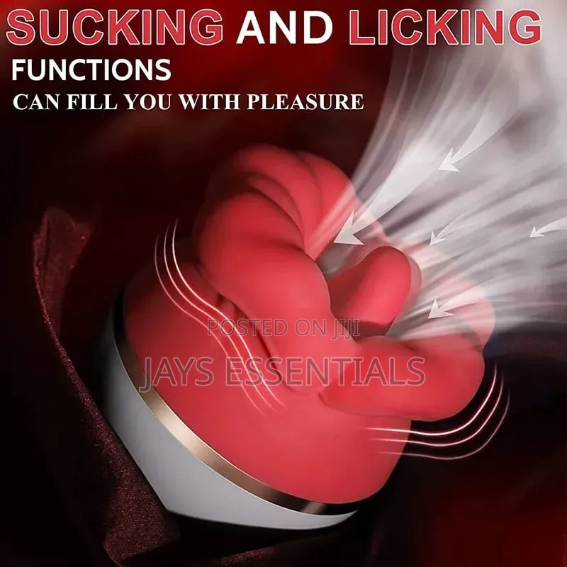 2 in 1 Licking & Sucking Rose Big Mouth Sex Toy