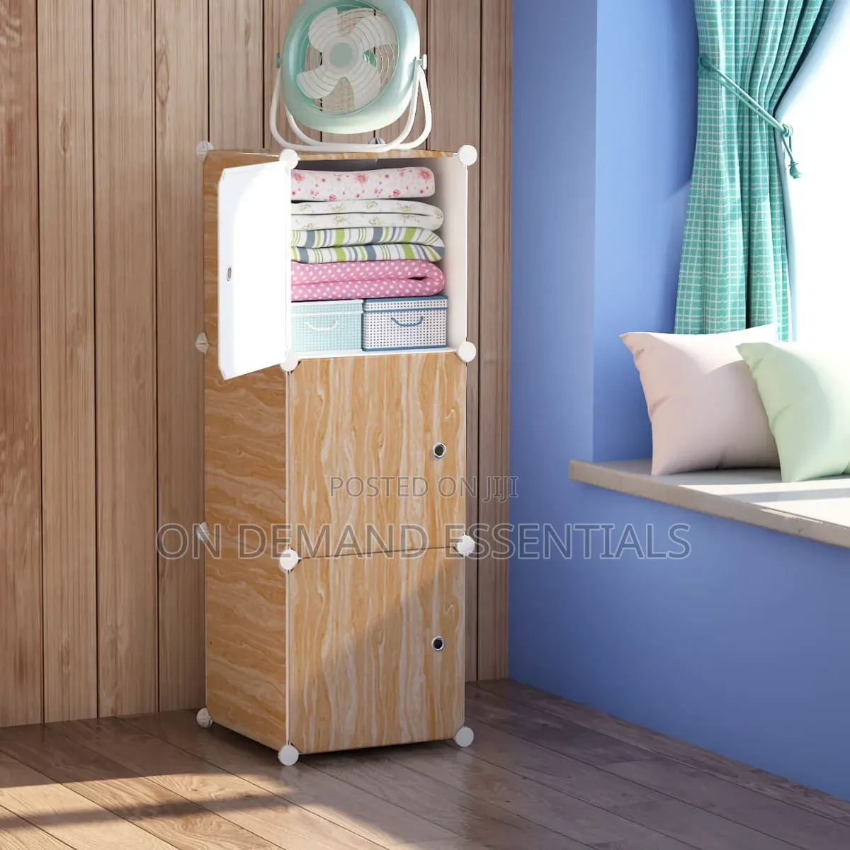 Kids Single Column Plastic Wardrobe
