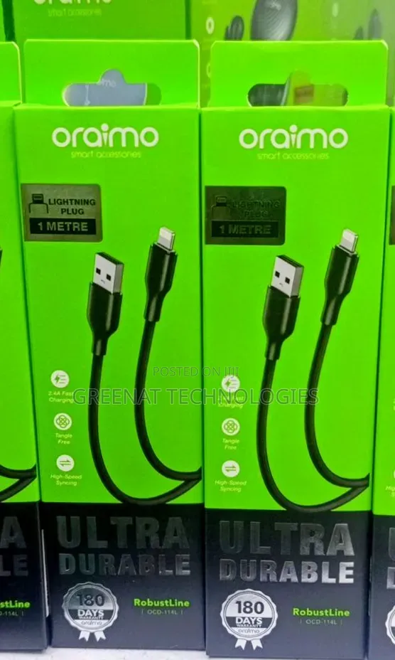 Oraimo RobustLine Ultra Lightning Cable 1M 2.4A iPhone Charger Cable