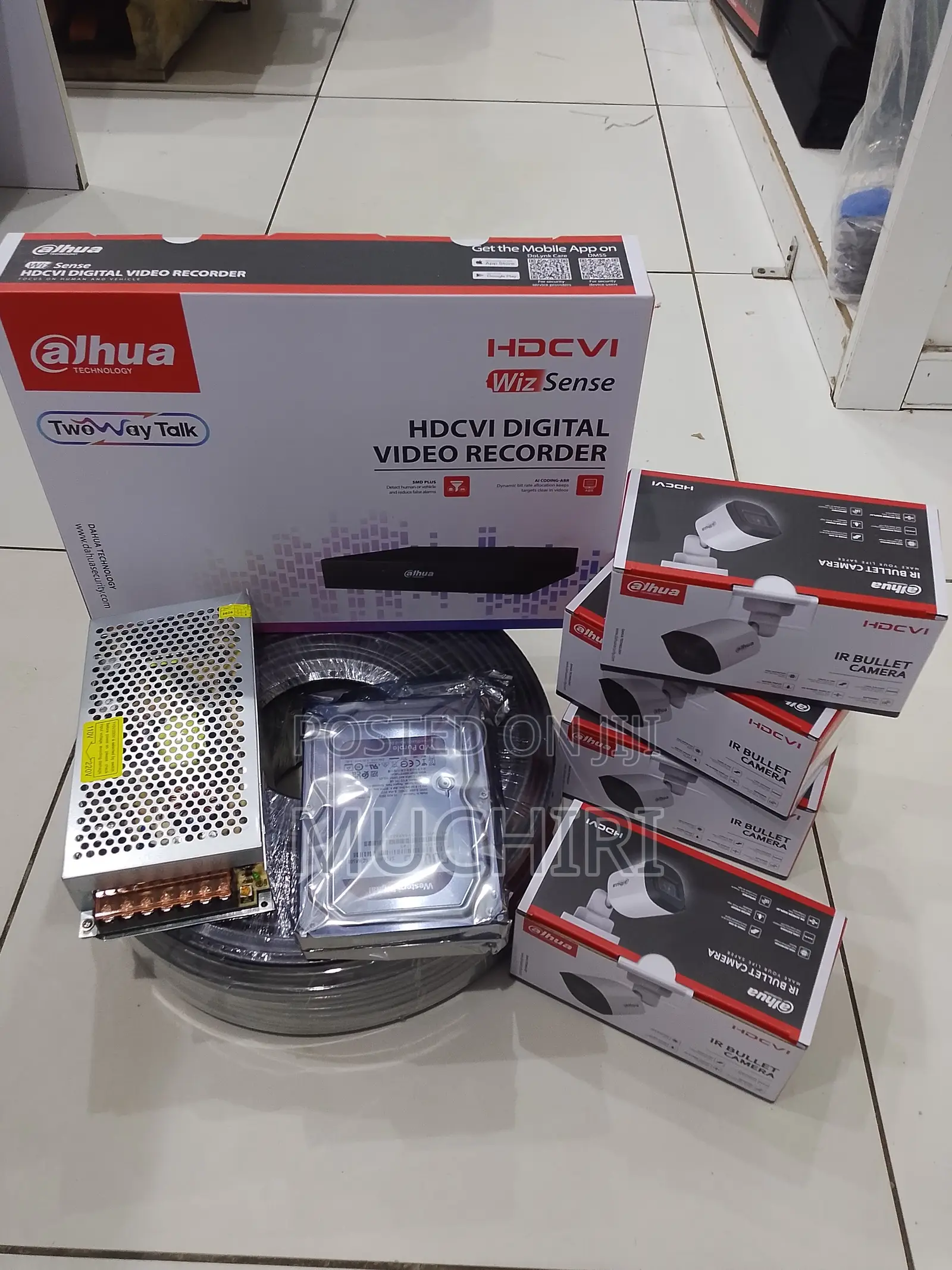 Dahua 4 Channel CCTV Full Set With Ir Night Vision Cameras