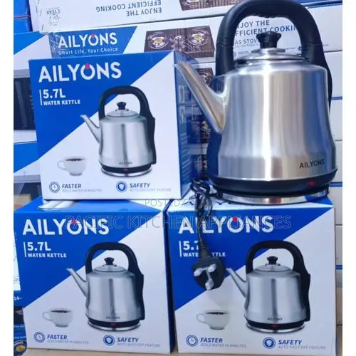 AILYONS Electric Kettle, 5.7 L Stainless Steel, Fast Boiling
