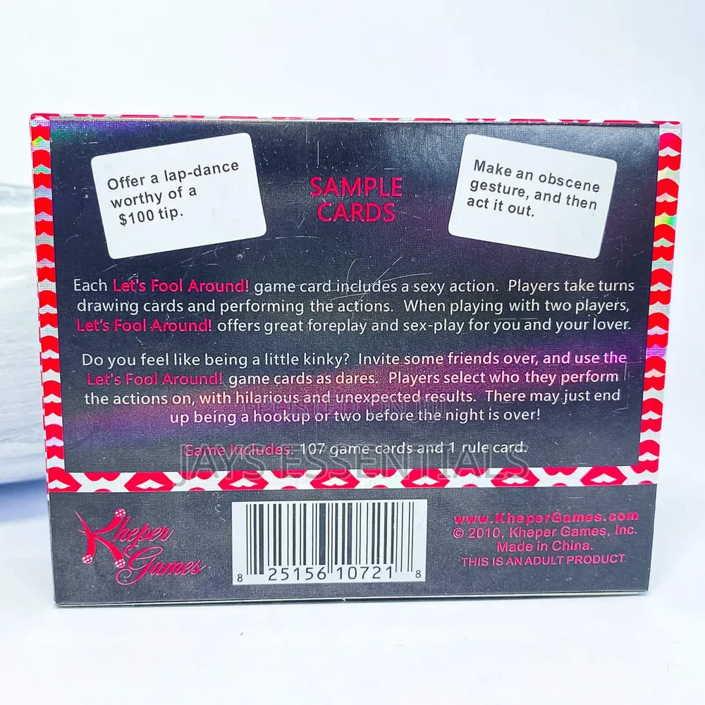 "Let's Fool Around" Card Games for Couples Sex Party Game