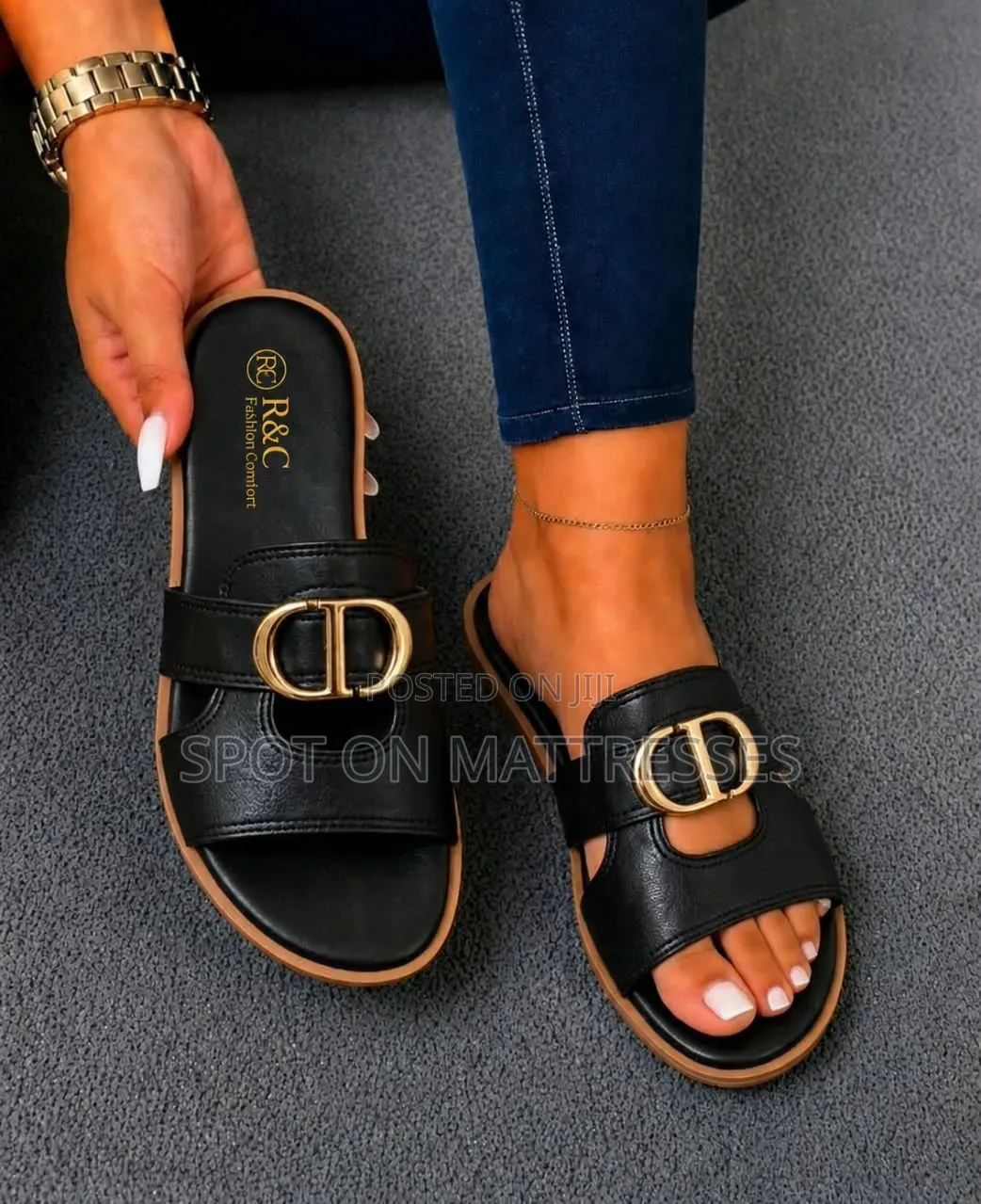 New Arrivals! Ladies' Sandals in White/Coffee Brown/Black. We Deliver!