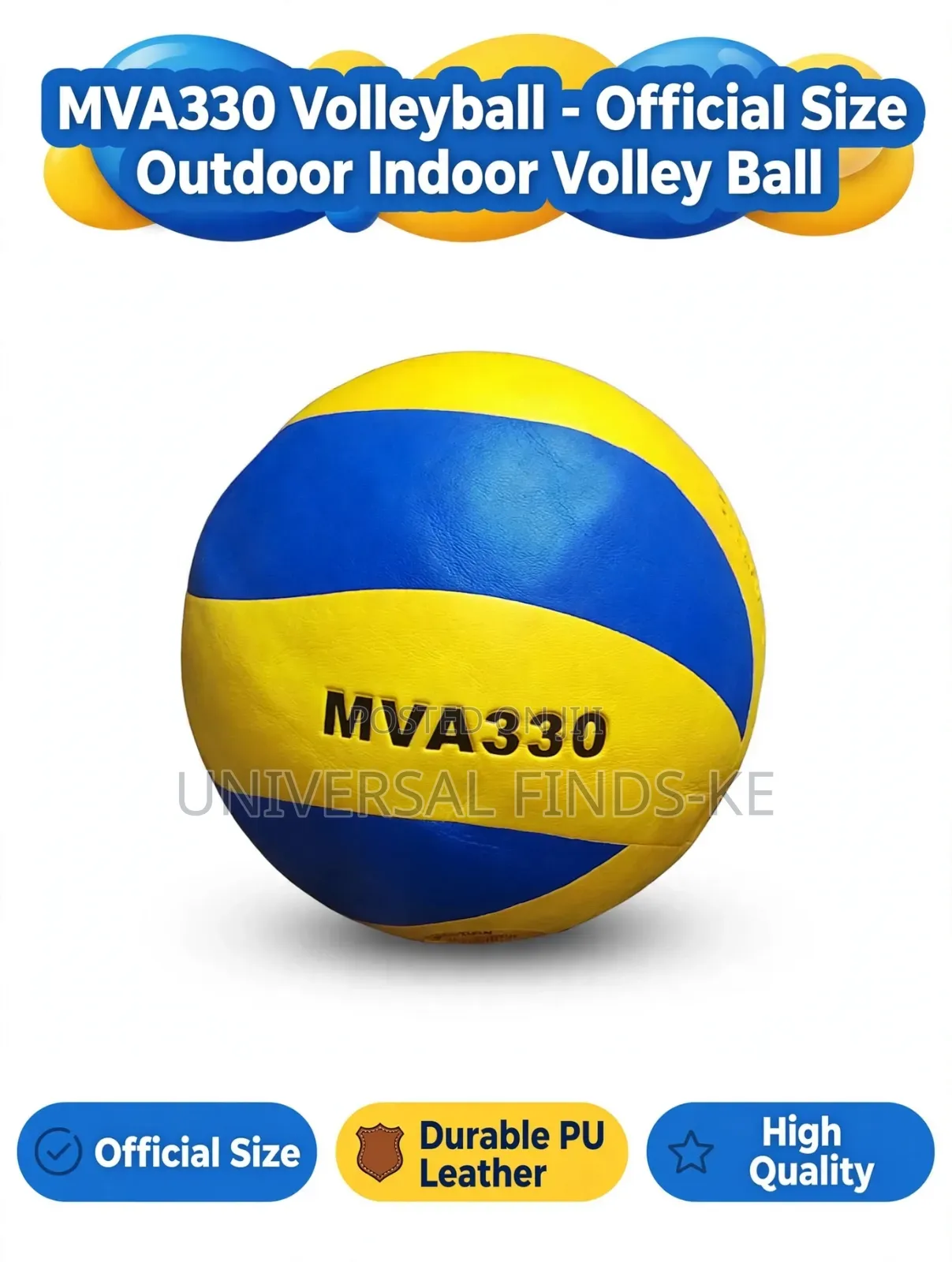Mikasa MVA330 Volleyball Ball for Training School Games
