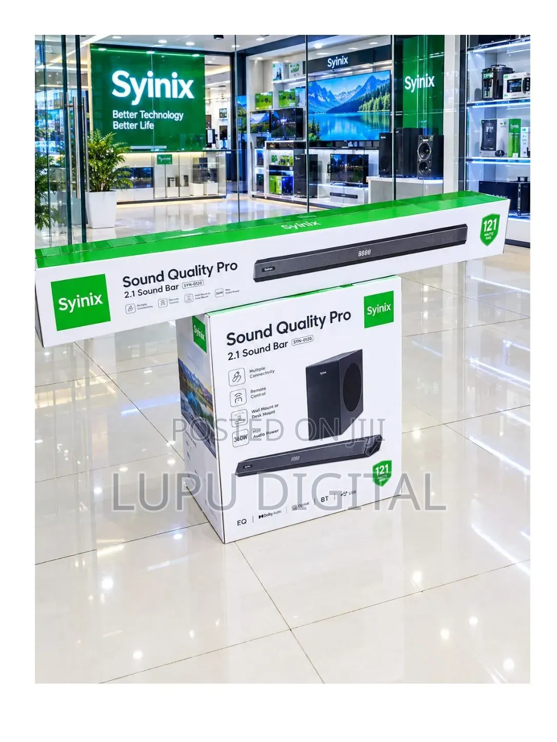 Syinix Soundbar Model SYN-Q120 Bluetooth USB/SD CARD Slot