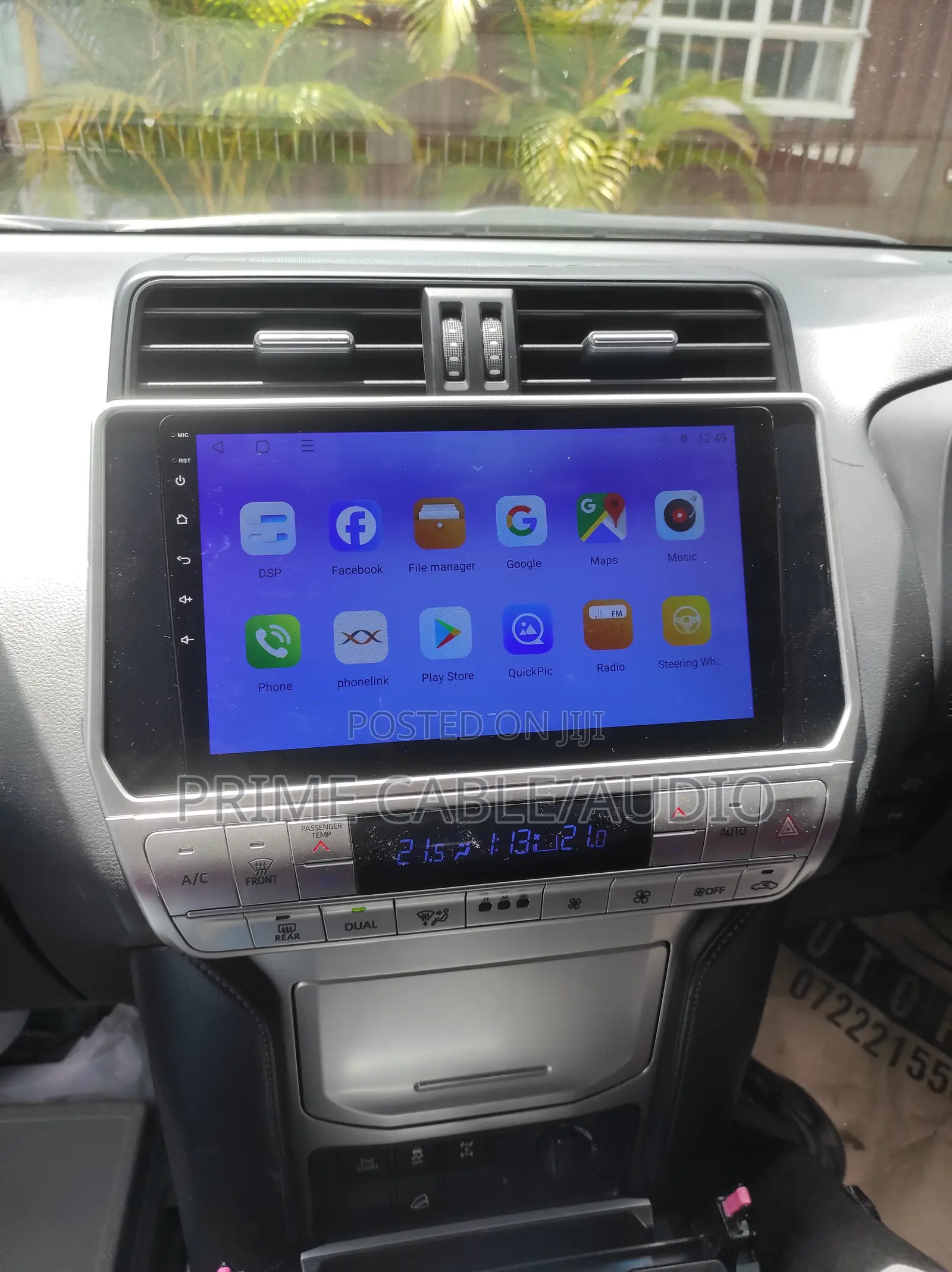 Toyota Landcruiser TZG J150 2017-2022 Fitted With 10" Android Radio