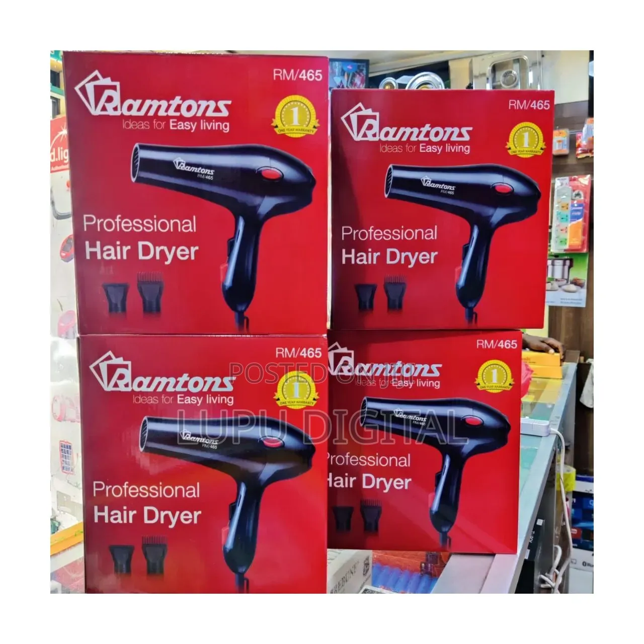 Professional Hair Dryer RM/465 1800W 2 Speed & 3 Heat Settings