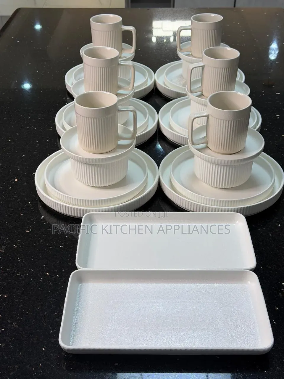 32 PCS Matte Stoneware Smooth Finish Dinner Set