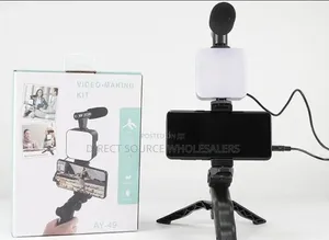 Mobile Phone Video Making Kit With Light, Mic & Stand