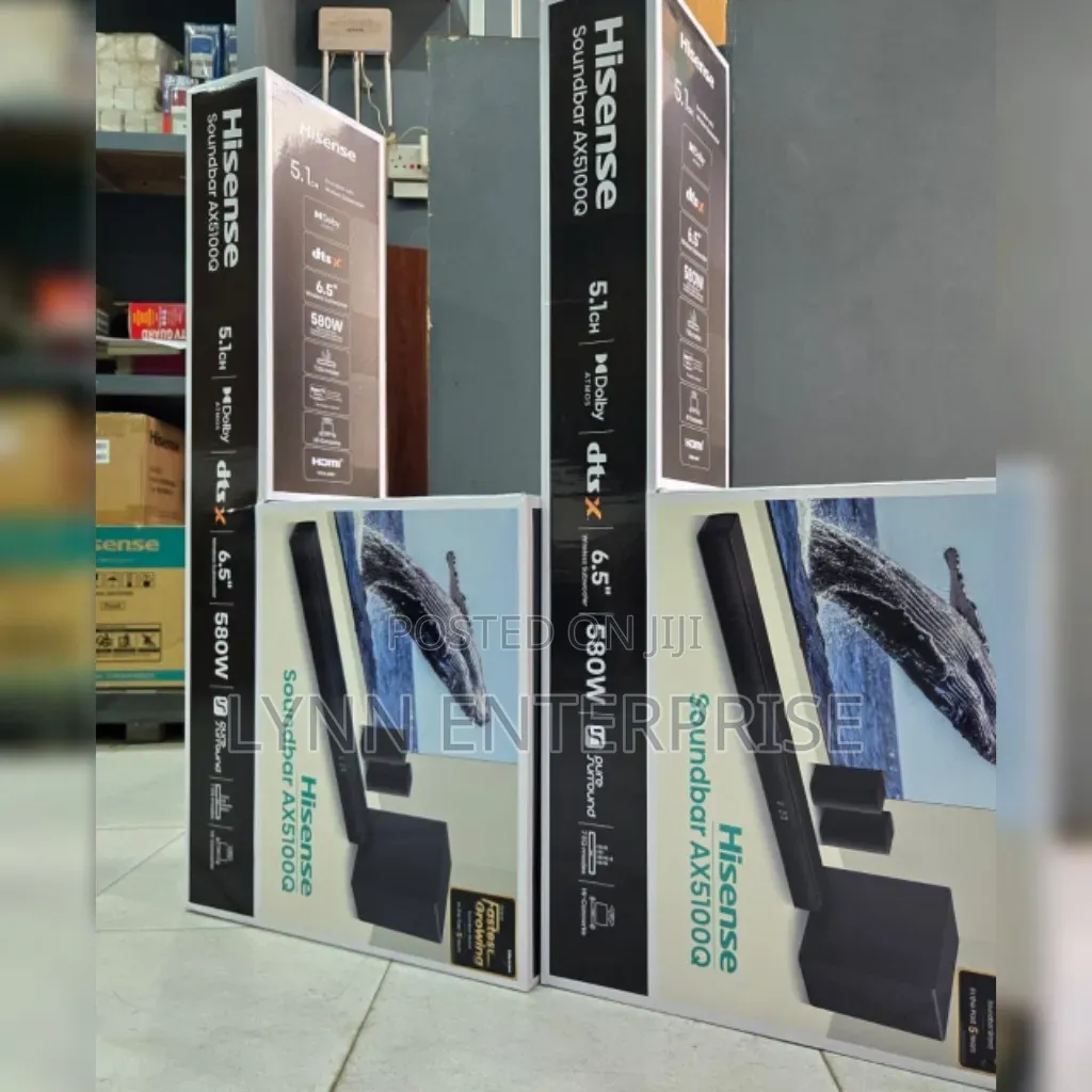 Hisense Soundbar Ax5100q 580watts, 5.1channel