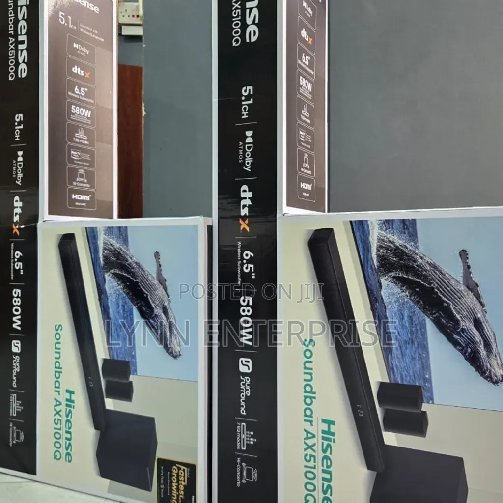 Hisense Soundbar Ax5100q 580watts, 5.1channel