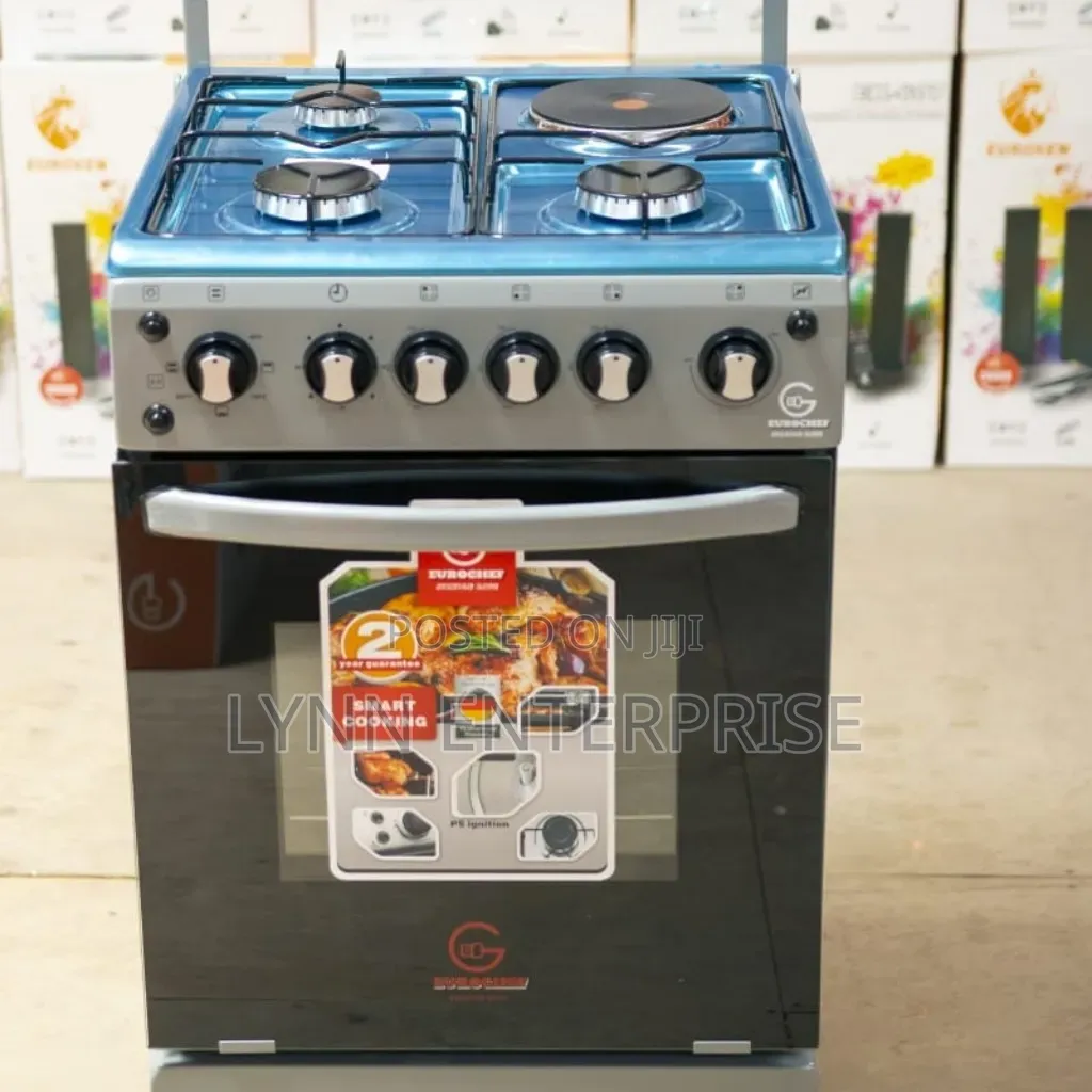 Eurochef -50*55 (3+1) Standing Cooker Fresh Silver .Rapid Hotplate
