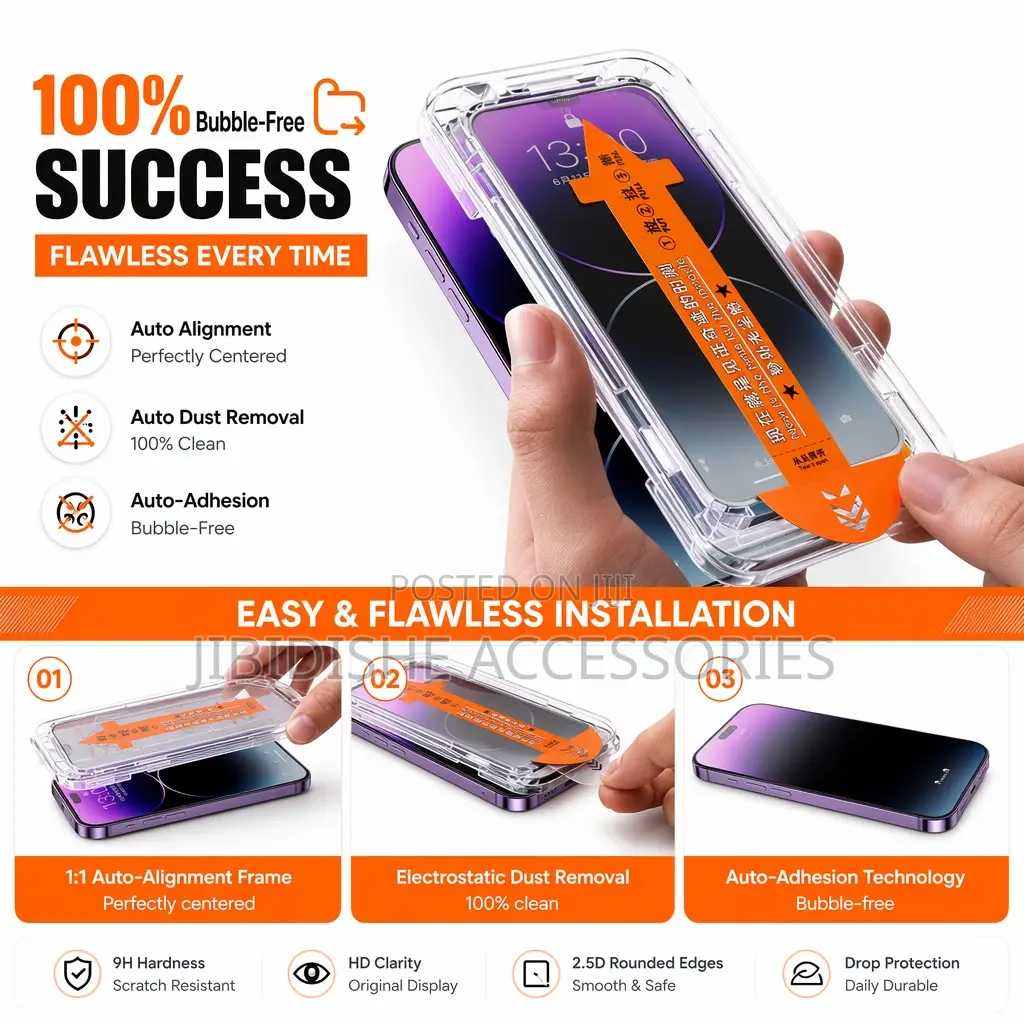 iPhone 18 PRO MAX Glass Protector Easy Install