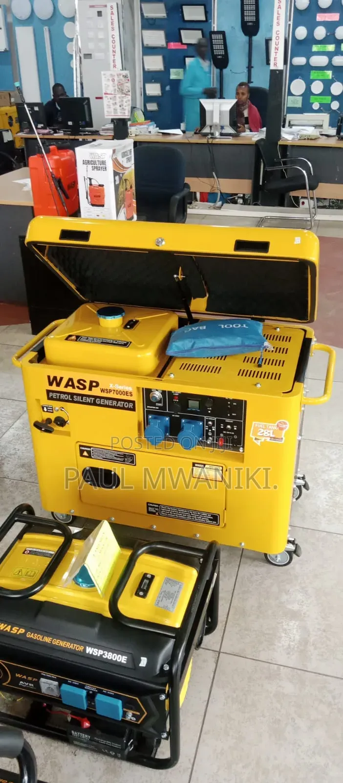 Name: WASP WSP7000ES 5.5KW Silent Petrol Generator – 230V