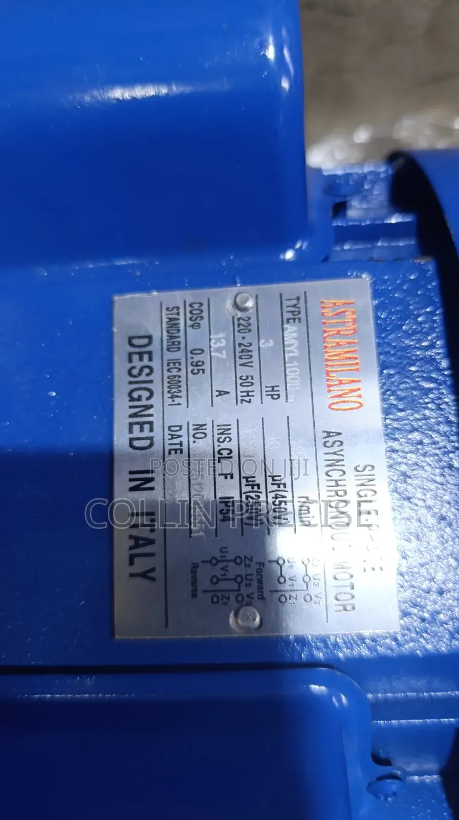 3.0 HP Astramilano Single Phase Copper Motor