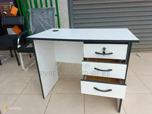 1.2m White- Black Office Desk