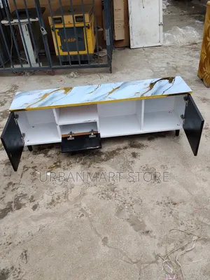Stylish 5FT TV Stand With Modern Marble Finish