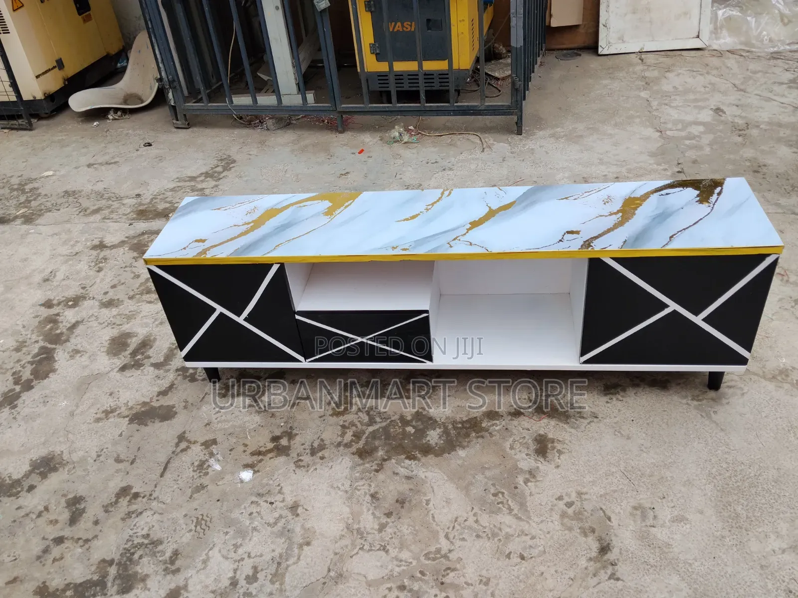 Stylish 5FT TV Stand With Modern Marble Finish