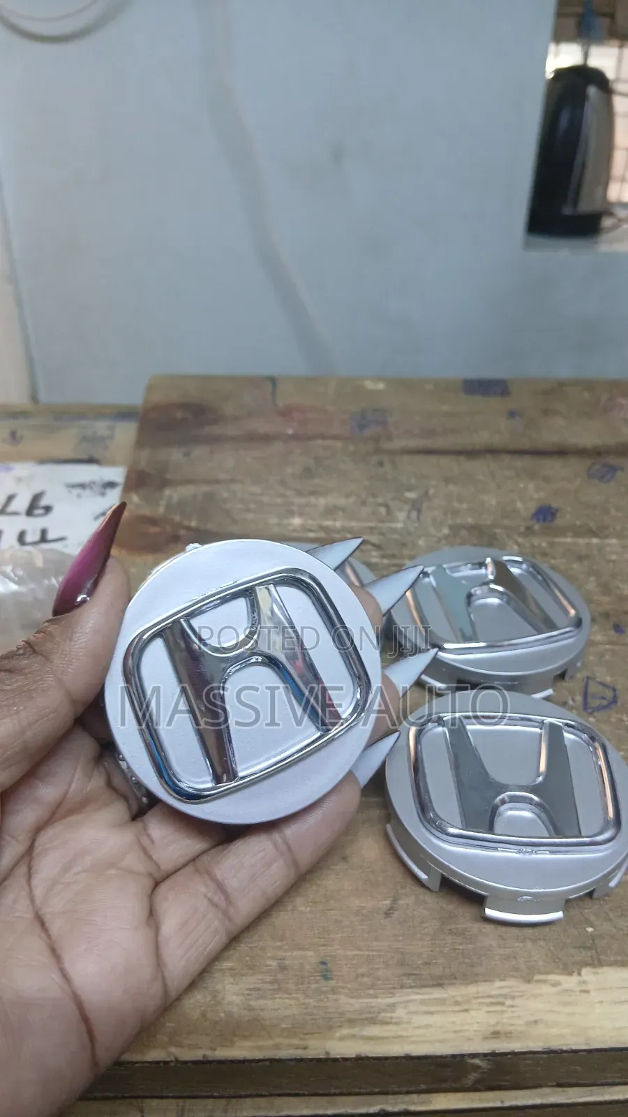 4pcs Silver Honda Centre Wheel Caps