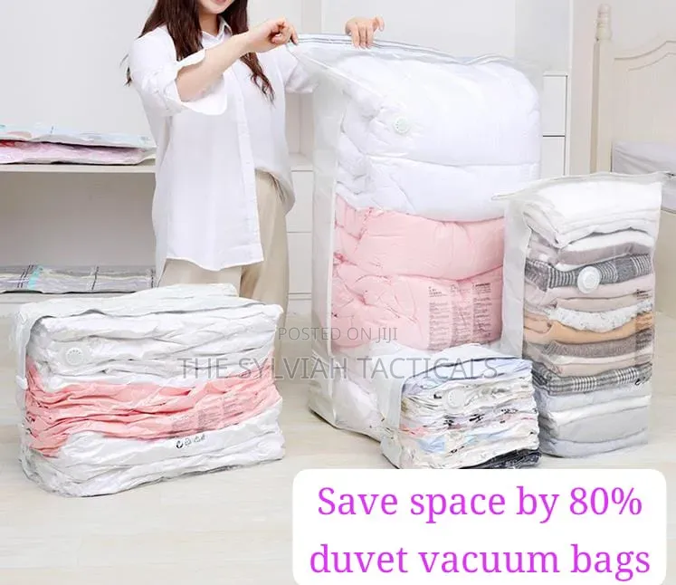 *5pcs Set No Pump Needed Vacuum Storage Bags for Clothes Blankets