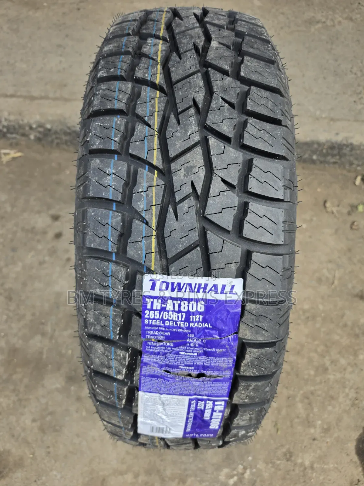 265 /65 R17 Townhall Tires (All Terrain) 806.