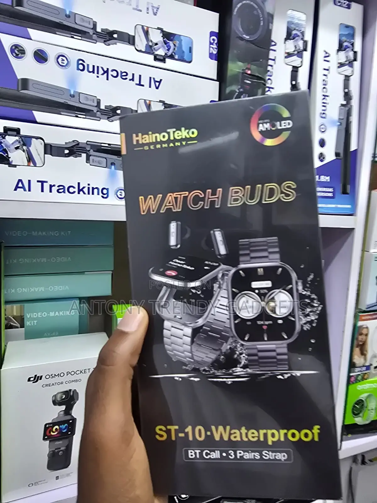 HainoTeko ST-10 AMOLED Smart Watch With Wireless Earphones