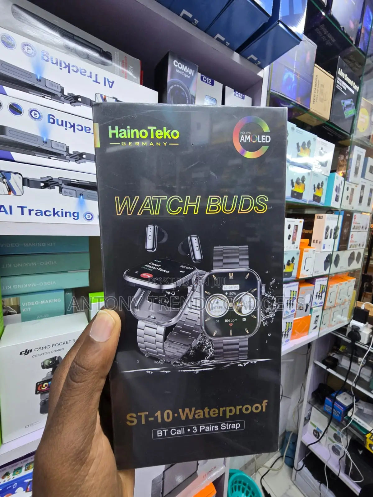 HainoTeko ST-10 AMOLED Smart Watch With Wireless Earphones