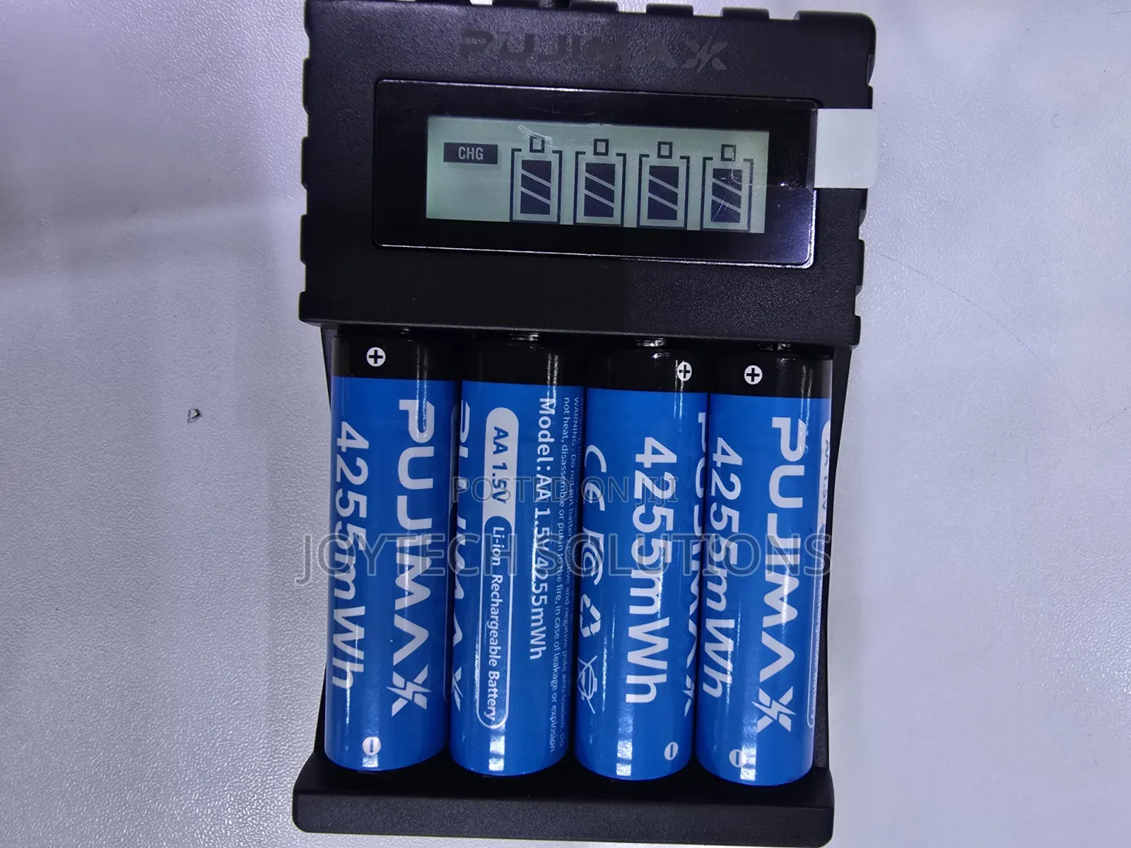 Buy 4 PUJIMAX Rechargeable AA Batteries + Type-C Digital LCD Charger