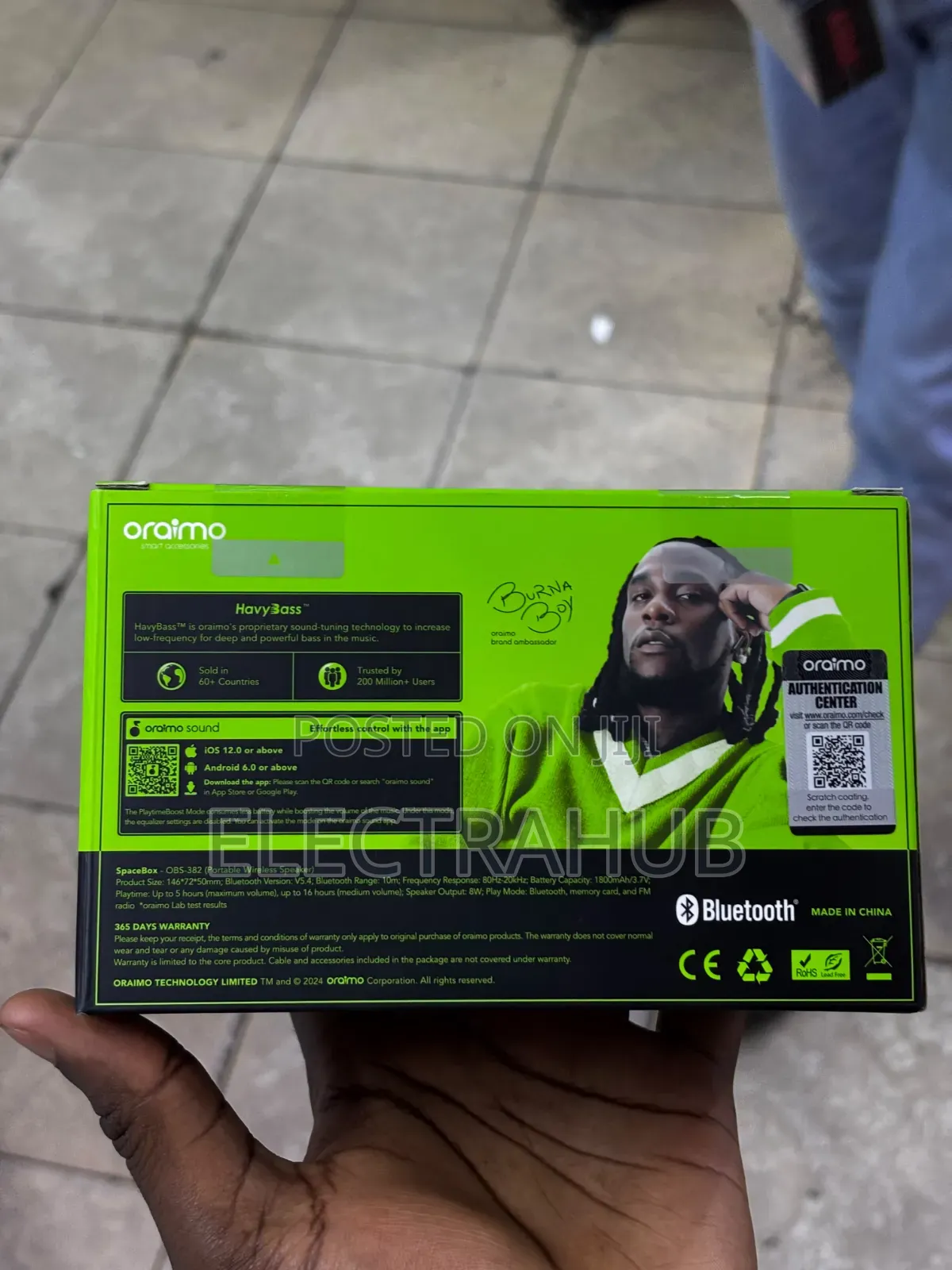 Oraimo SpaceBox OBS-382 8W Personalized Light Shop Speaker