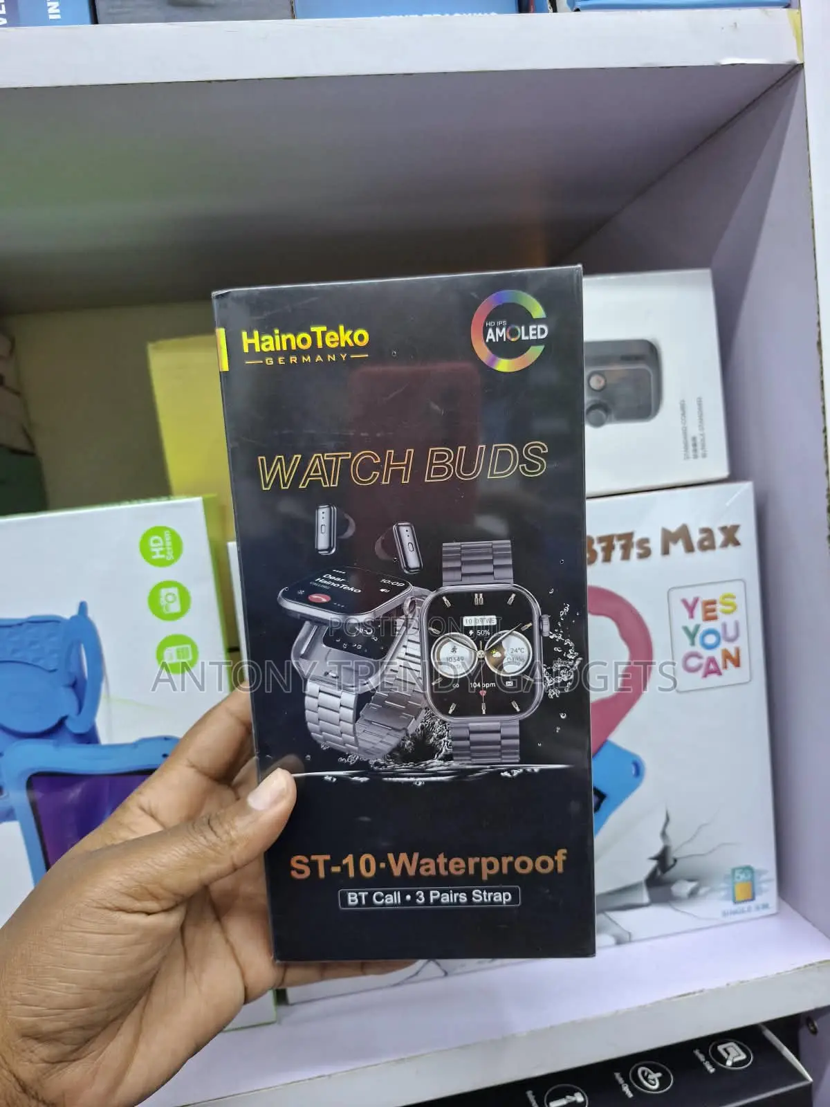 HainoTeko ST-10 Smart Watch With Built-in Bluetooth Earbuds