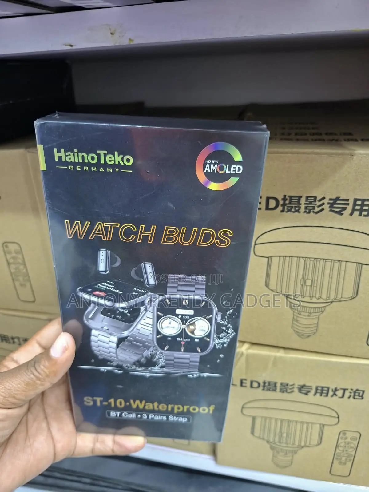 HainoTeko ST-10 AMOLED Smart Watch With Wireless Earphones