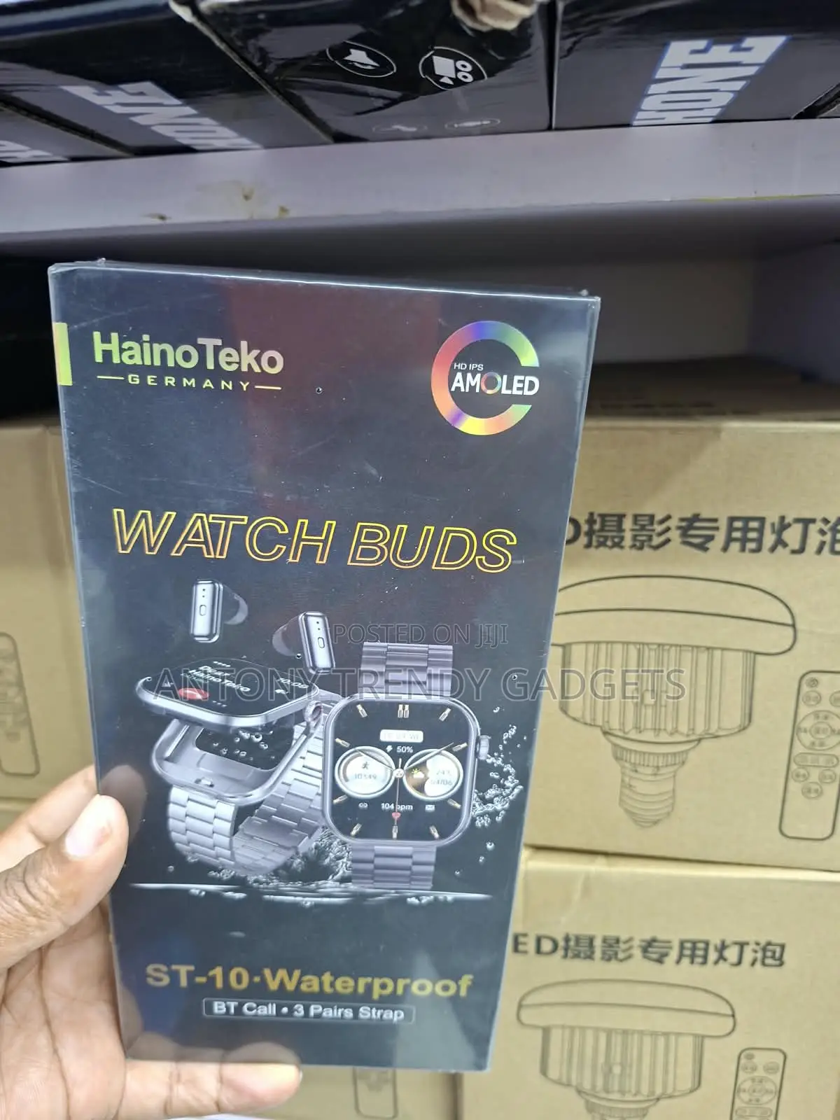 HainoTeko ST-10 AMOLED Smart Watch With Wireless Earphones