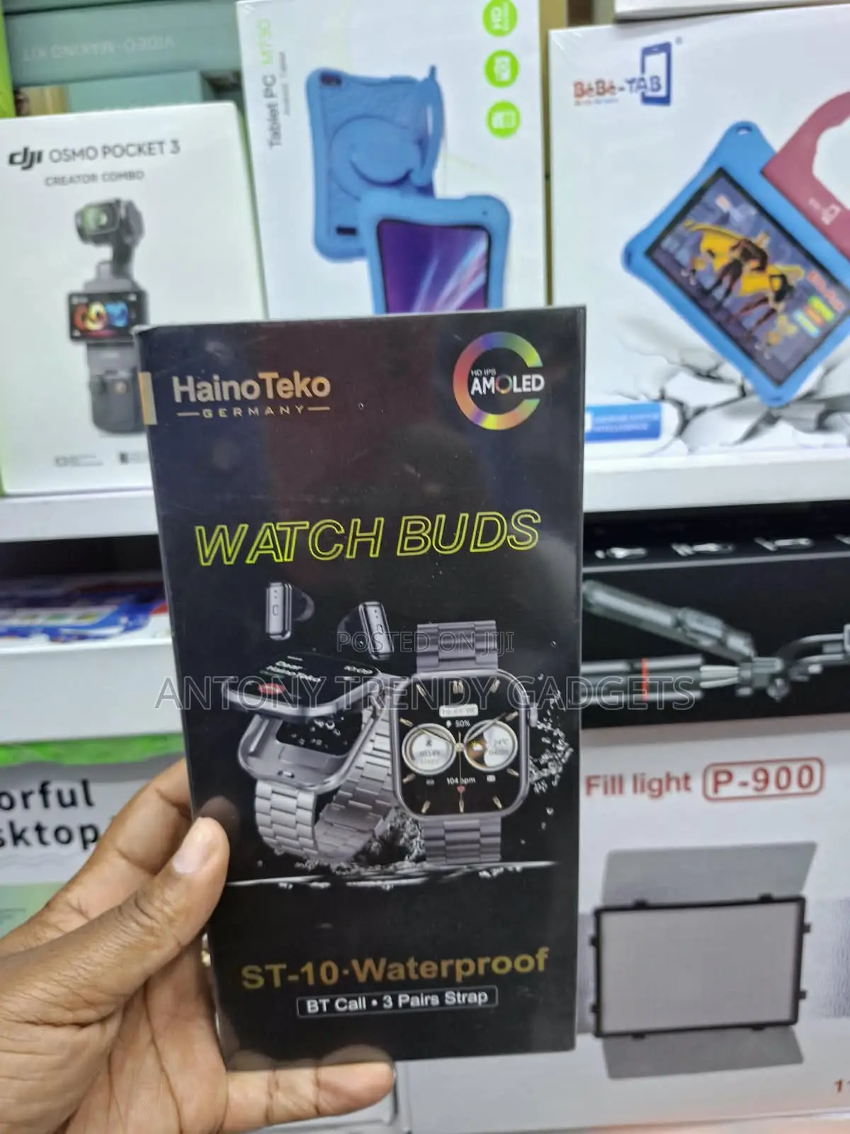 HainoTeko Watch Buds AMOLED Smartwatch With Wireless Earbuds