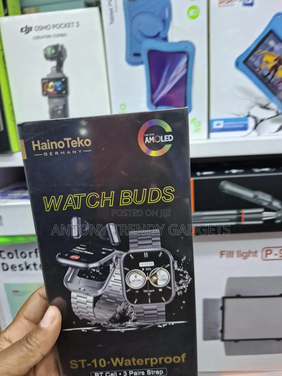 HainoTeko Watch Buds AMOLED Smartwatch With Wireless Earbuds