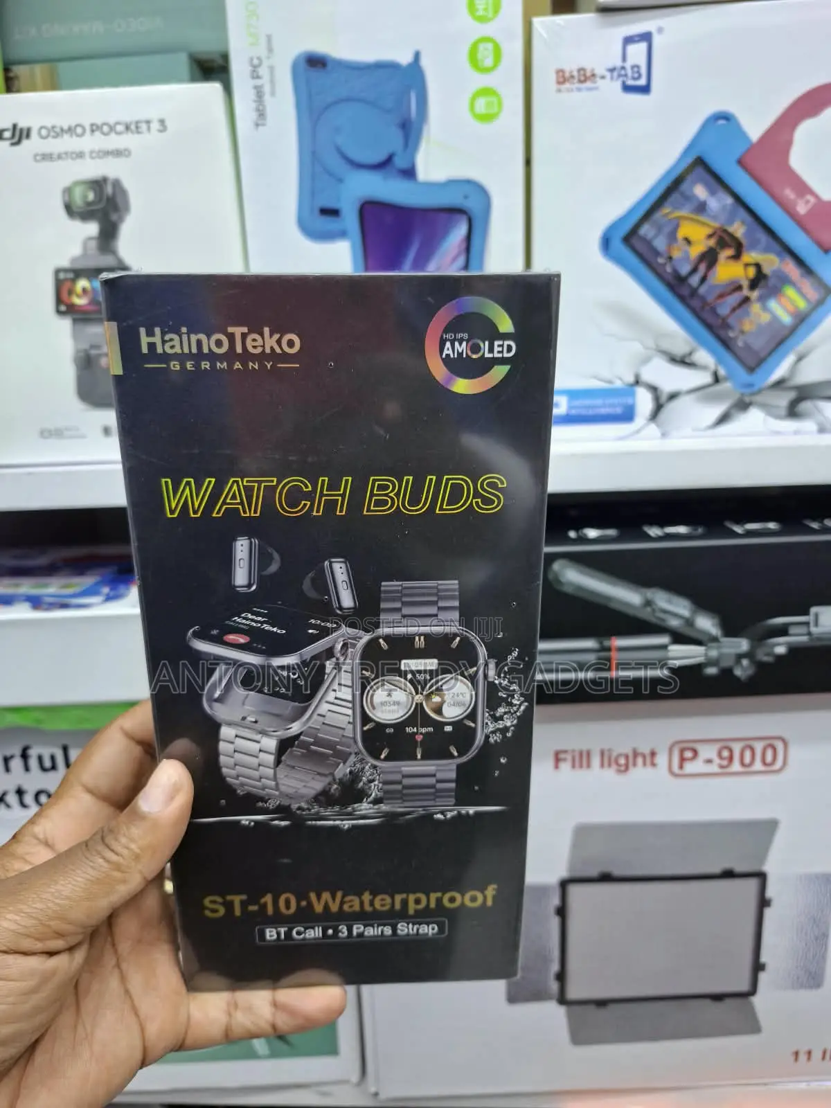 HainoTeko Watch Buds AMOLED Smartwatch With Wireless Earbuds