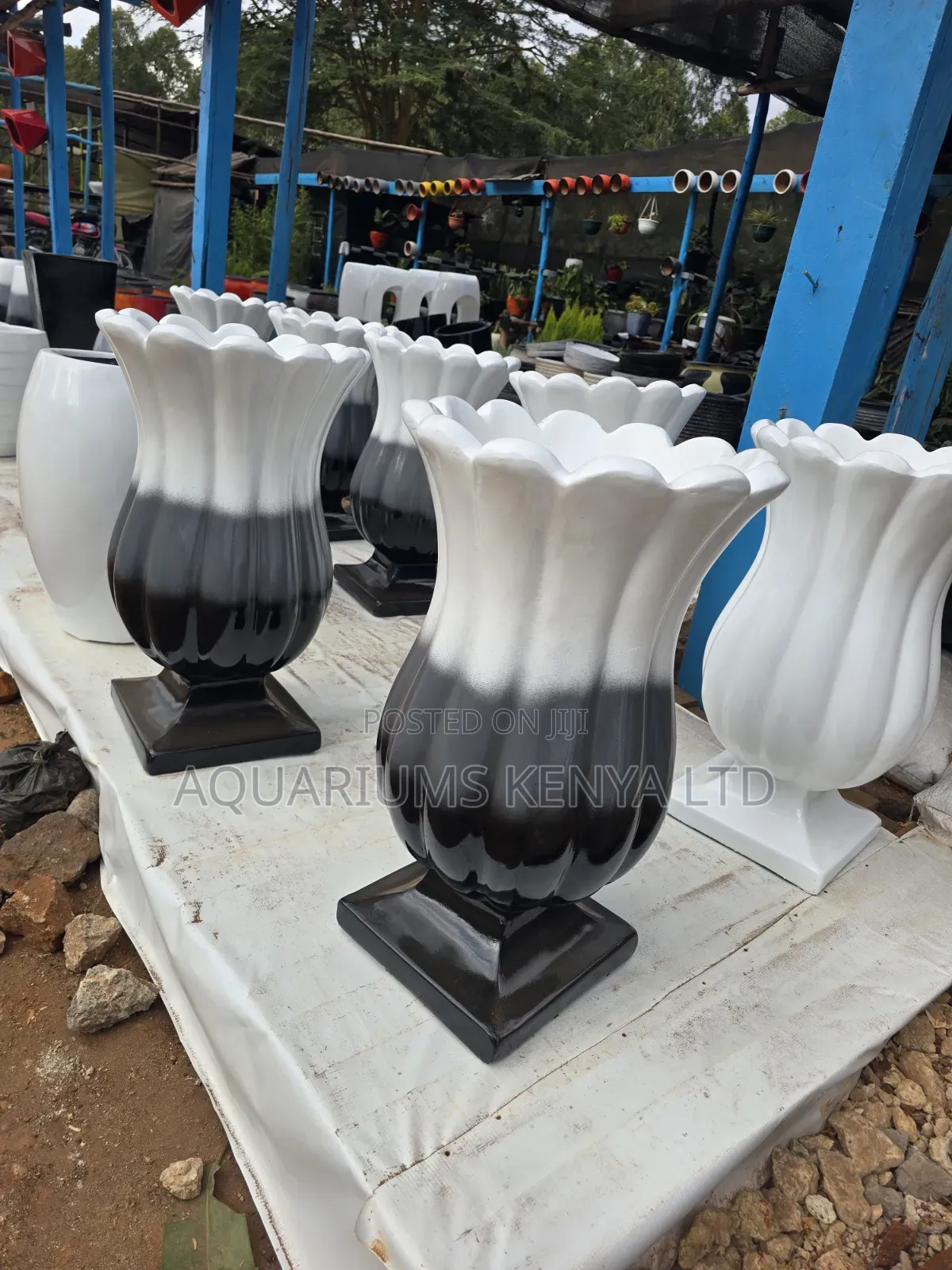 Duton Grey Fibreflower Pots