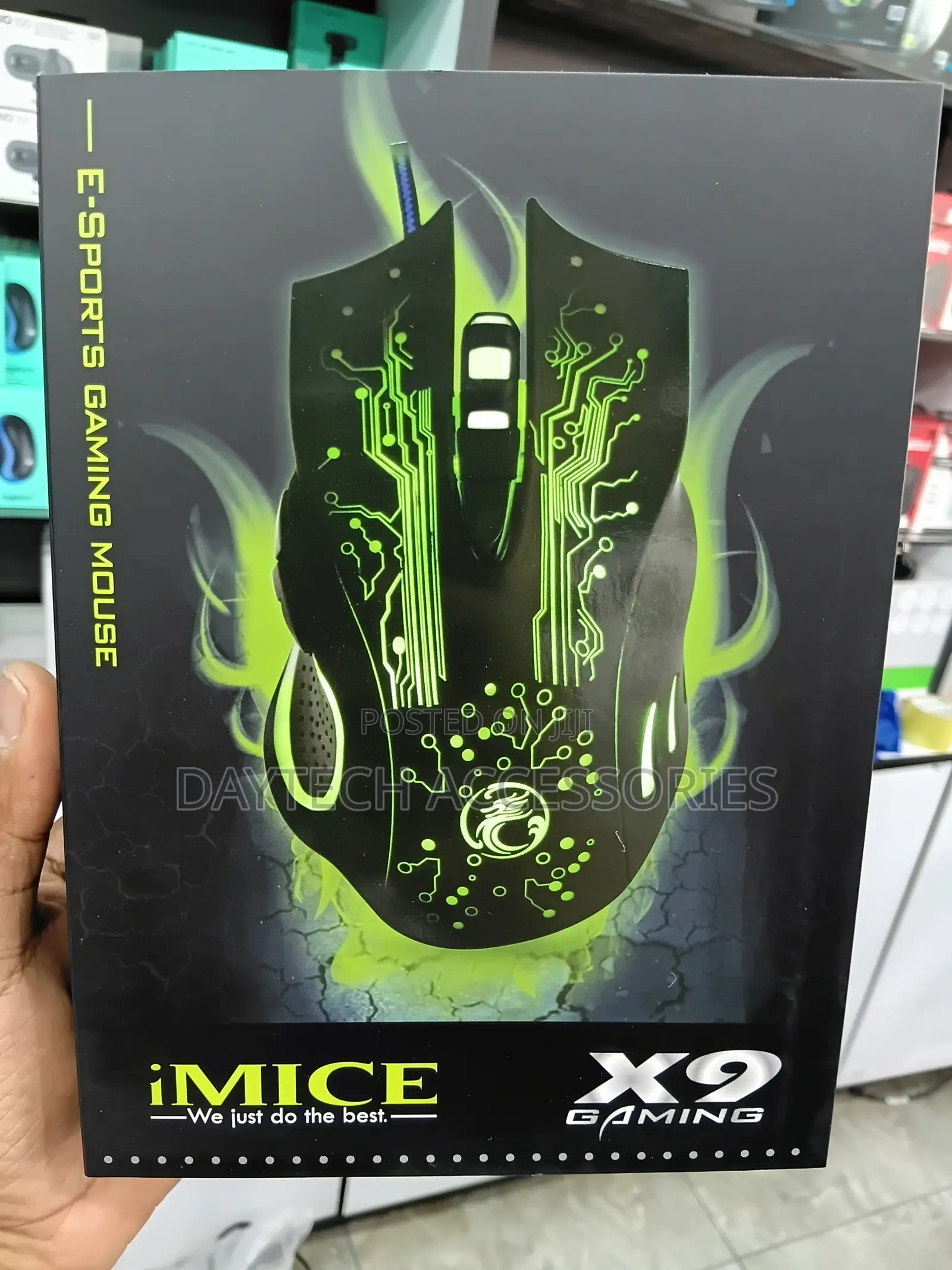 IMICE X9 Wired Optical Gaming Mouse With 6 Buttons & 5500 DPI RGB.