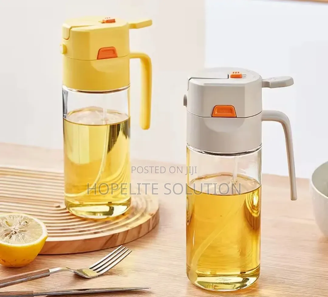2 in 1 Oil &Vinegar Dispenser Glass Bottle Sprayer &Dispenser