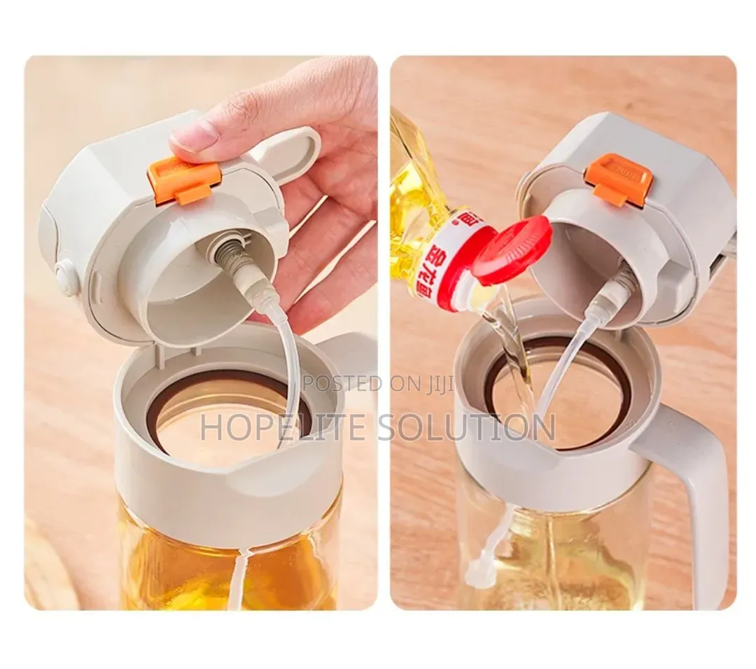 2 in 1 Oil &Vinegar Dispenser Glass Bottle Sprayer &Dispenser
